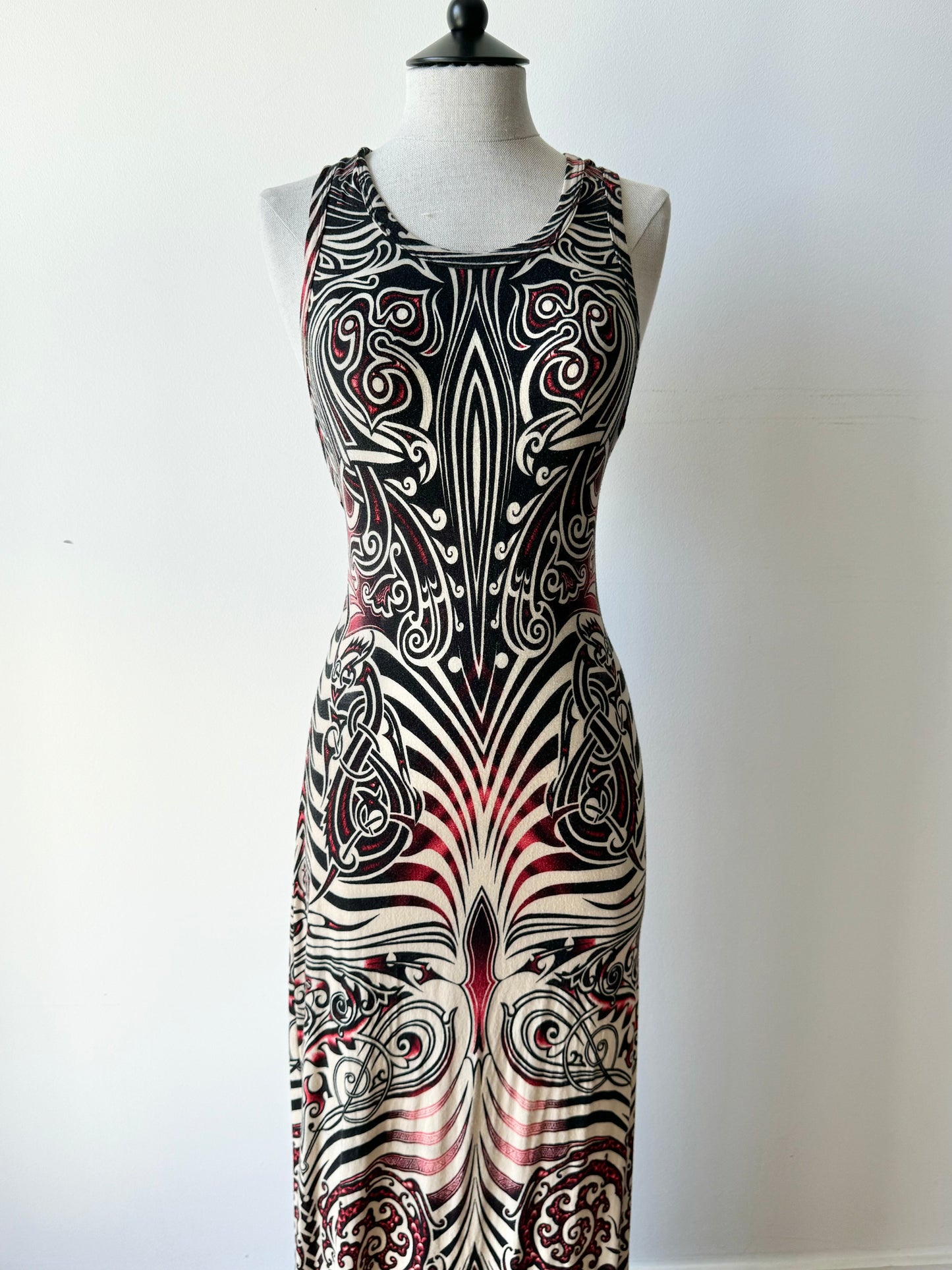 Jean Paul Gaultier JPG "Cyberbaba" 1996 Tribal Maori Maxi Dress (M)