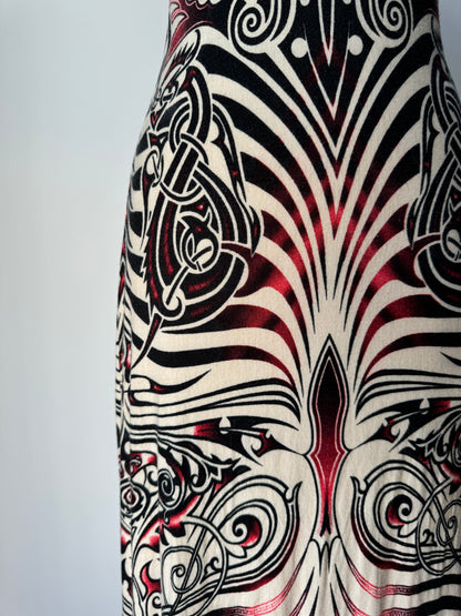 Jean Paul Gaultier JPG "Cyberbaba" 1996 Tribal Maori Maxi Dress (M)