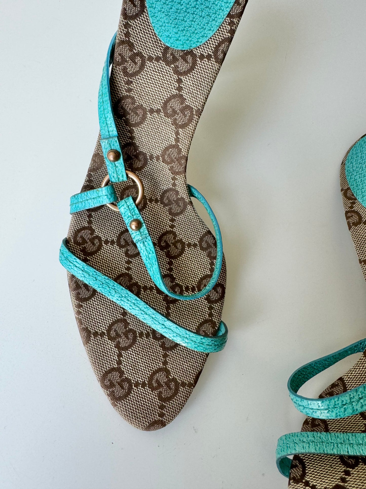 Gucci By Tom Ford Blue Sandals (EU 38)