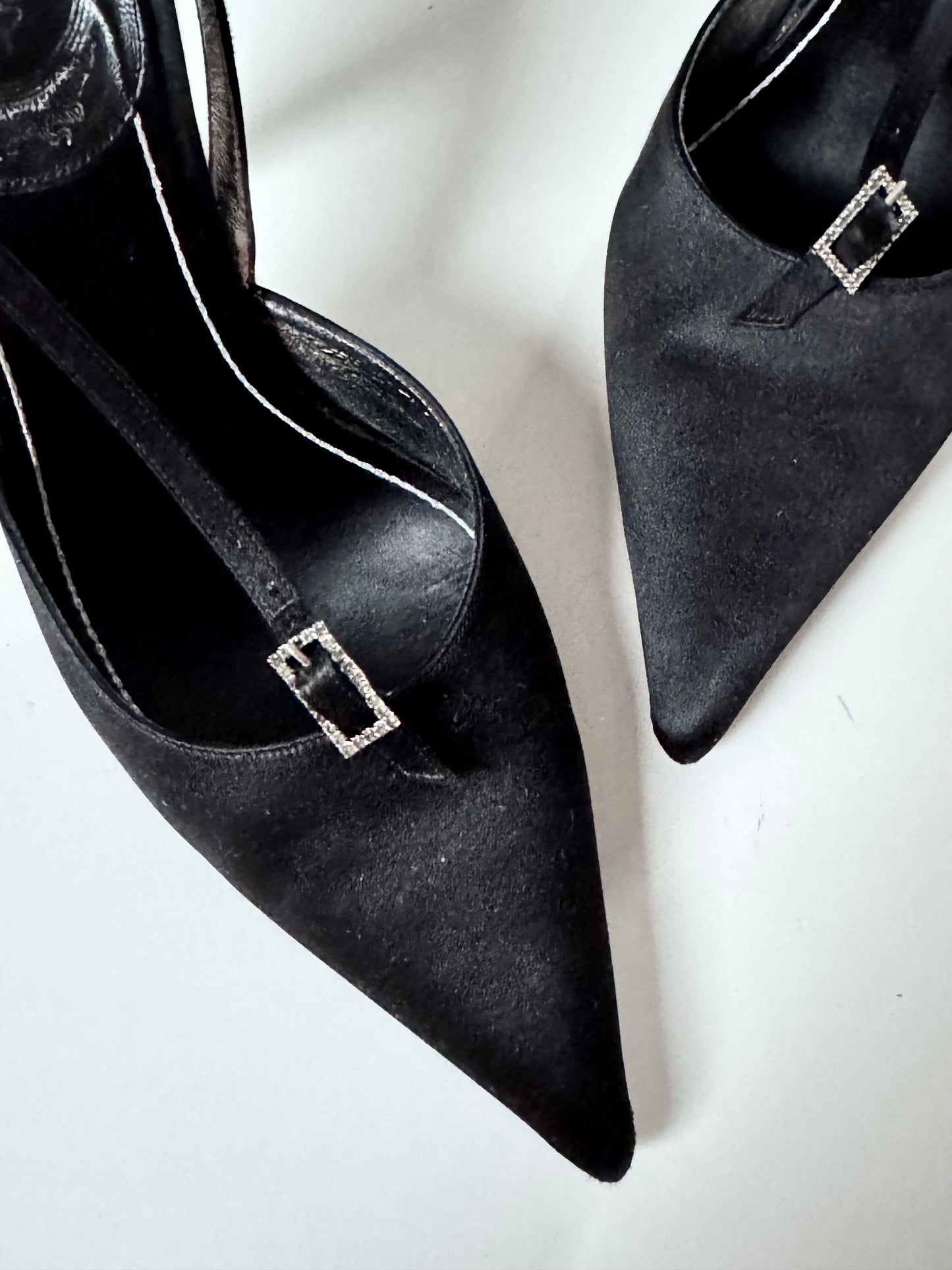 Rene Caovilla Vintage Bejeweled Black Pumps (EU 40)