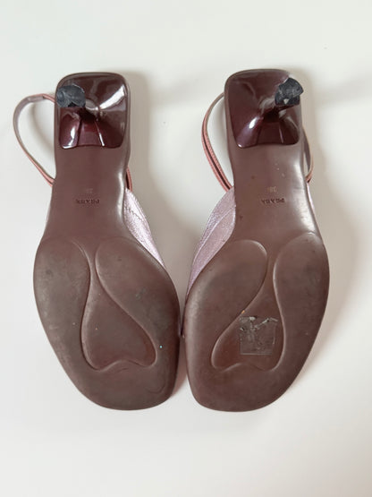 Prada Pink Bow Heels Slingbacks (EU 39)