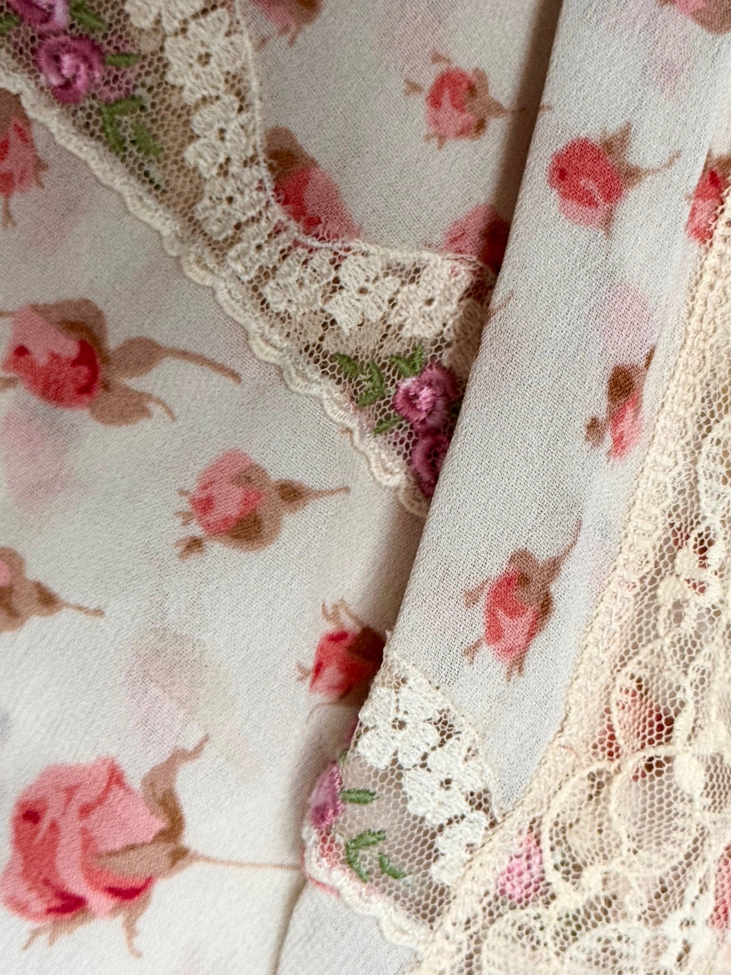 ICONIC Blumarine Spring / Summer 2000 Floral Silk Dress (M)