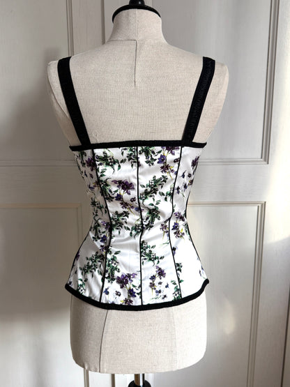 Blumarine Corset Top & Knit Twin Set in Violets (S-M)