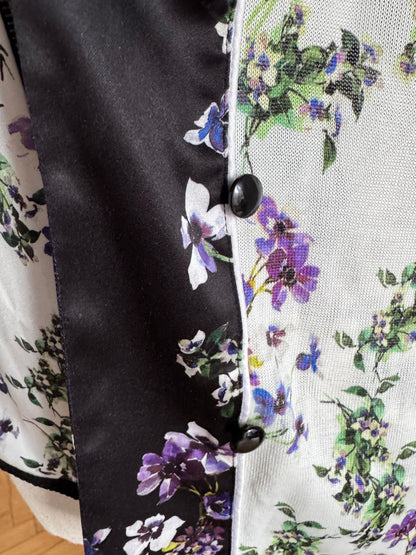 Blumarine Corset Top & Knit Twin Set in Violets (S-M)