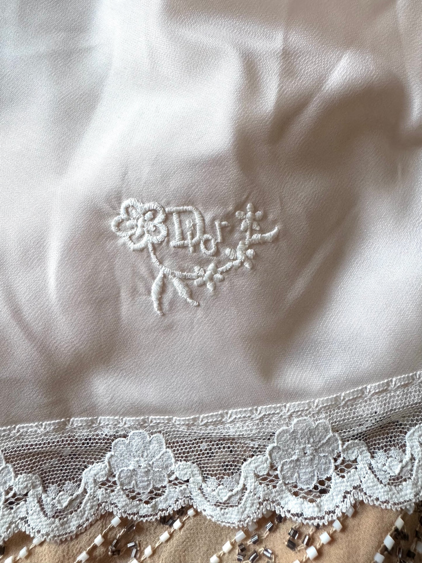 Vintage Christian Dior Pink Top & Blumarine Beaded Sequin Skirt Set (M)