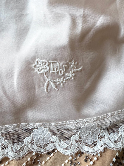 Vintage Christian Dior Pink Top & Blumarine Beaded Sequin Skirt Set (M)