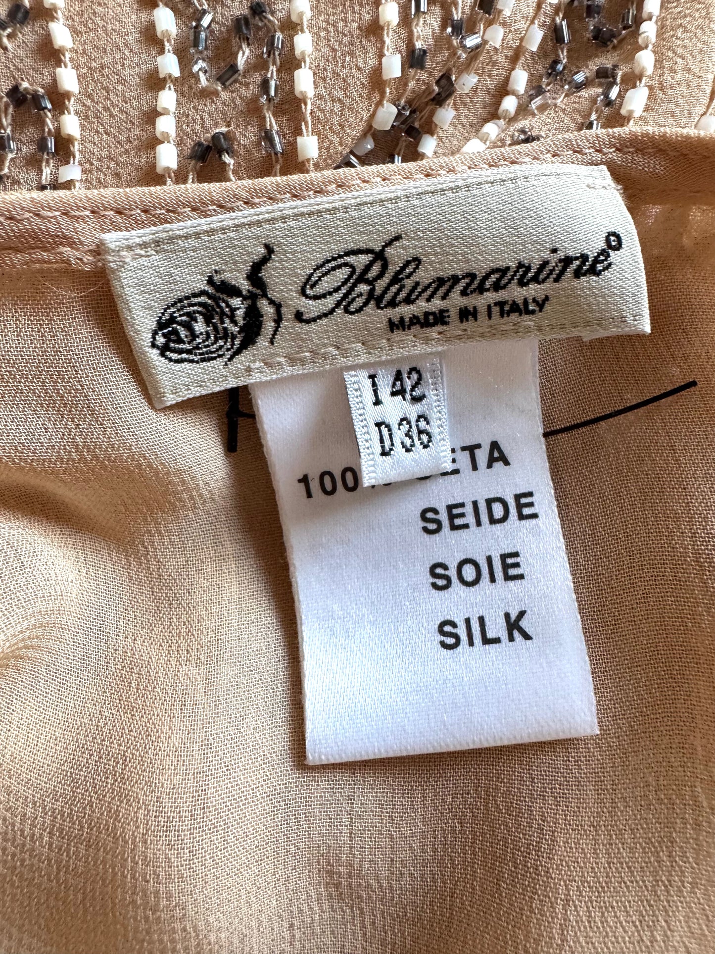 Vintage Christian Dior Pink Top & Blumarine Beaded Sequin Skirt Set (M)