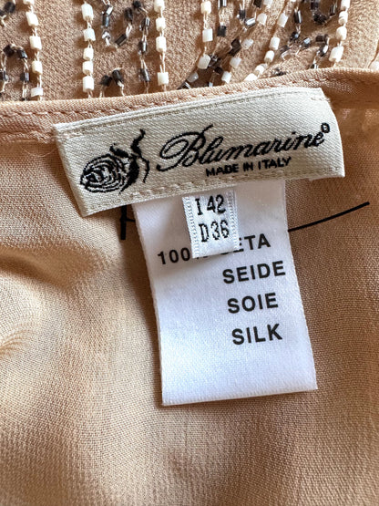 Vintage Christian Dior Pink Top & Blumarine Beaded Sequin Skirt Set (M)