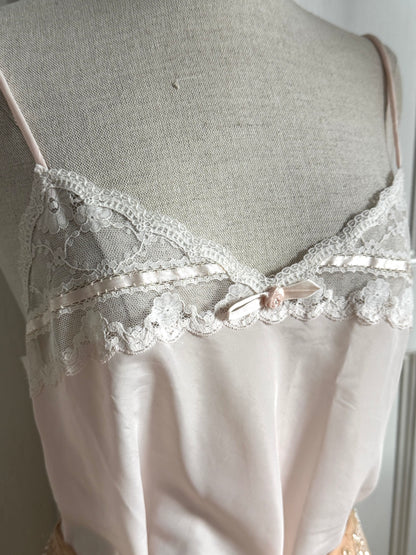 Vintage Christian Dior Pink Top & Blumarine Beaded Sequin Skirt Set (M)