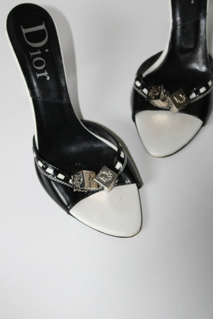 ICONIC Christian Dior Dice Heels Mules by John Galliano (EU 39)