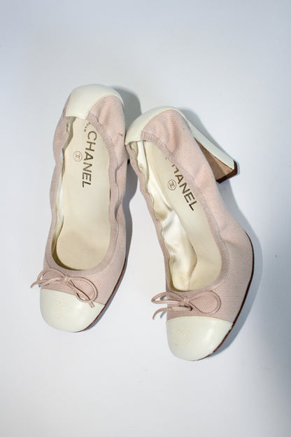 Chanel Vintage Ballerina Pink Heels (EU 37,5)