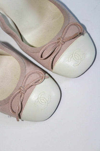 Chanel Vintage Ballerina Pink Heels (EU 37,5)