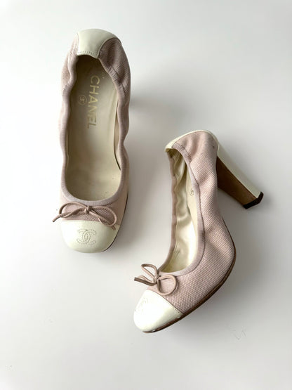 Chanel Vintage Ballerina Pink Heels (EU 37,5)