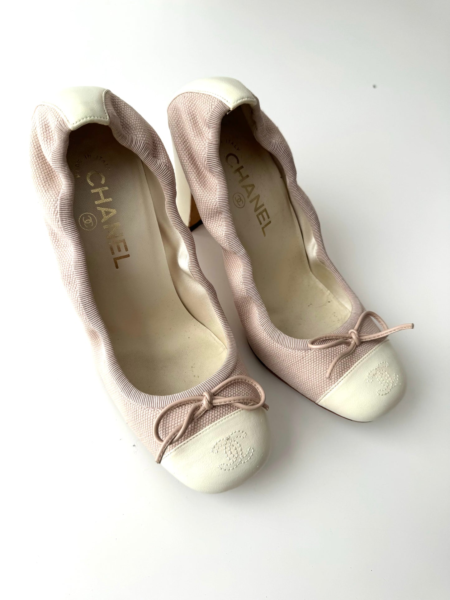 Chanel Vintage Ballerina Pink Heels (EU 37,5)