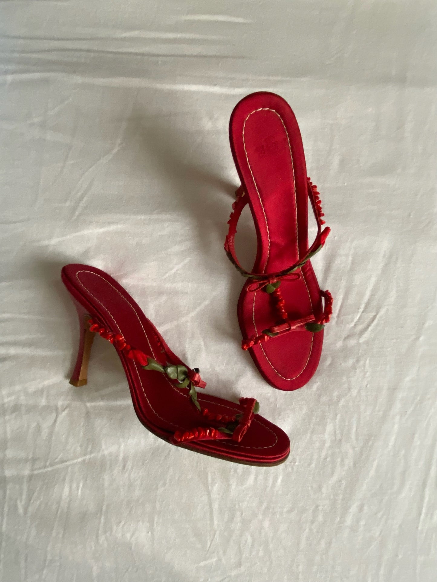 vintage designer heels red