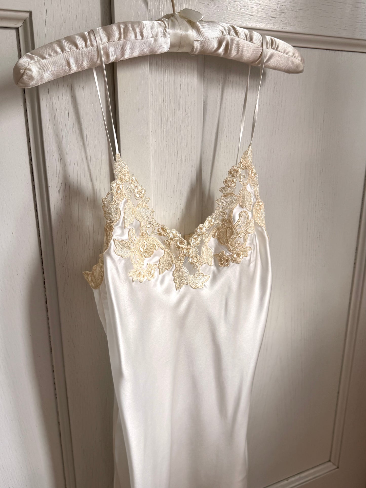 ICONIC La Perla 1990s Vintage Slip Dress White & Écru (S)