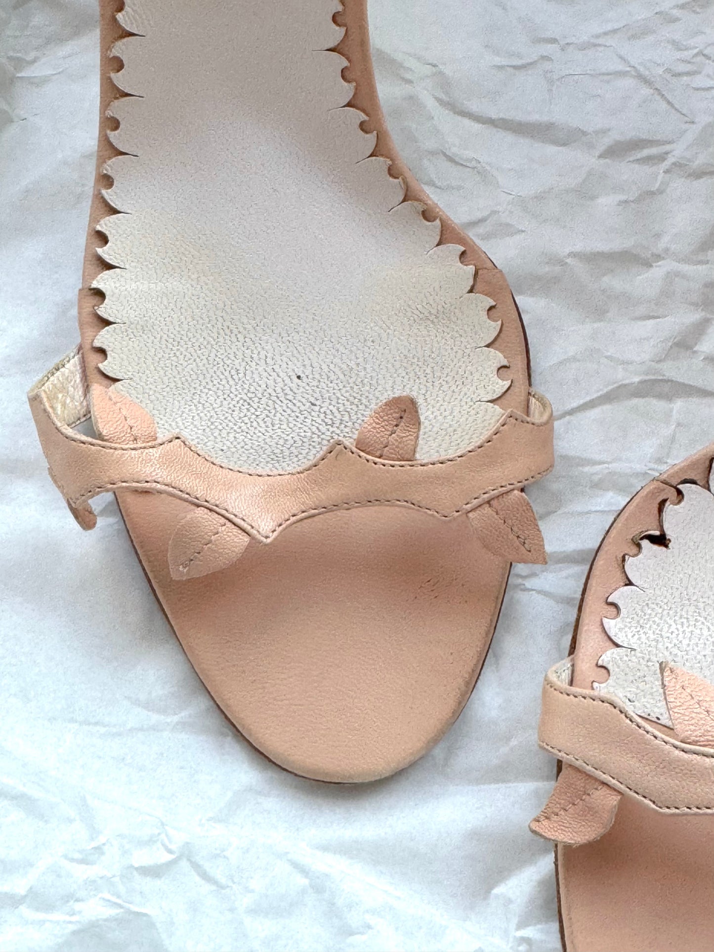 ICONIC Manolo Blahnik Vine Strappy Sandals Heels In Nude (EU 38)