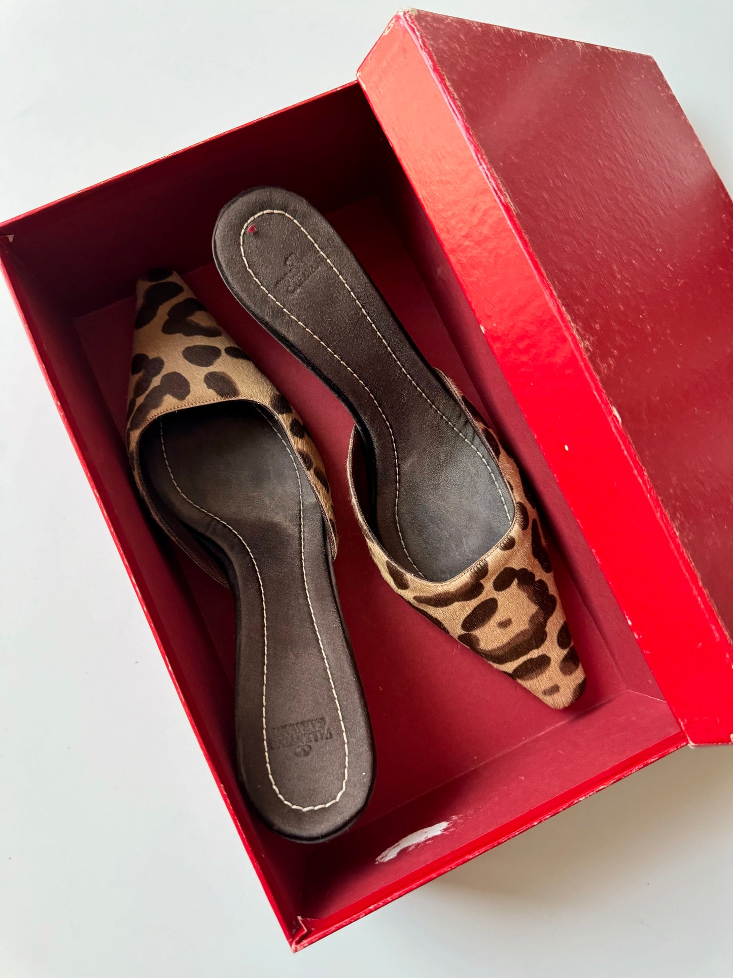 Valentino Garavani Leopard Print Mules (EU 37)