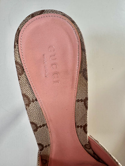 ICONIC Gucci by Tom Ford Monogram Horsebit Pink Mules (EU 39,5)