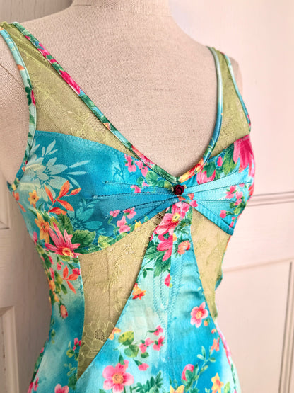 ICONIC Dolce Gabbana D&G S/S 2005 Tropical Turquoise Dress (XS-S)