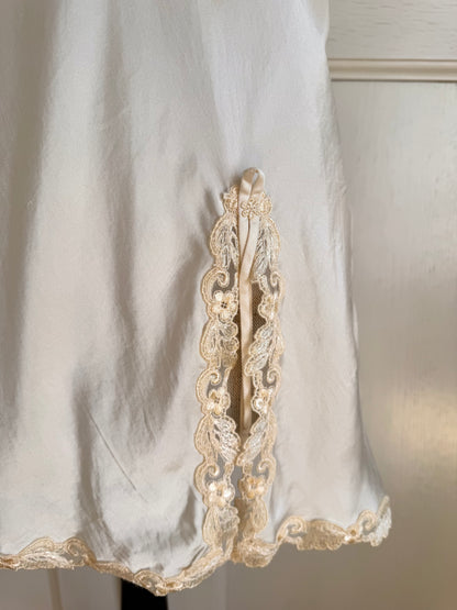 ICONIC La Perla 1990s Vintage Slip Dress White & Écru (M)