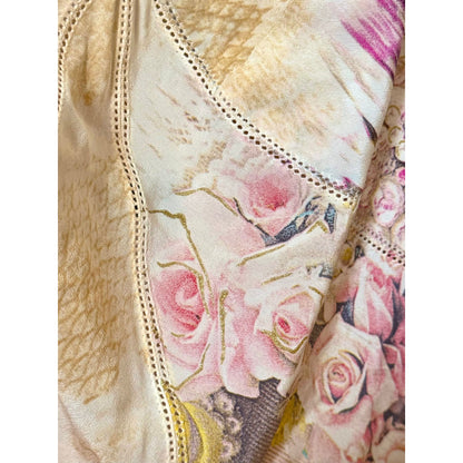 RUNWAY Roberto Cavalli S/S 2003 Angels & Roses Silk Dress (M)