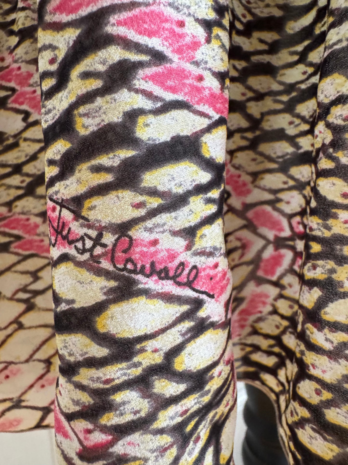 Just Cavalli Silk Snake Dress With a Tag (S)