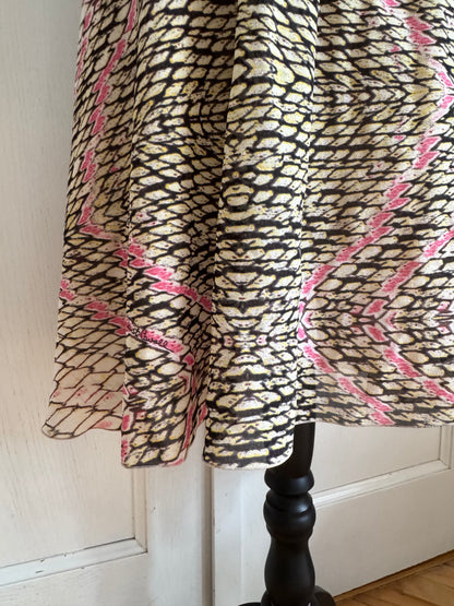 Just Cavalli Silk Snake Dress With a Tag (S)