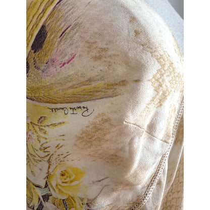 RUNWAY Roberto Cavalli S/S 2003 Angels & Roses Silk Dress (M)