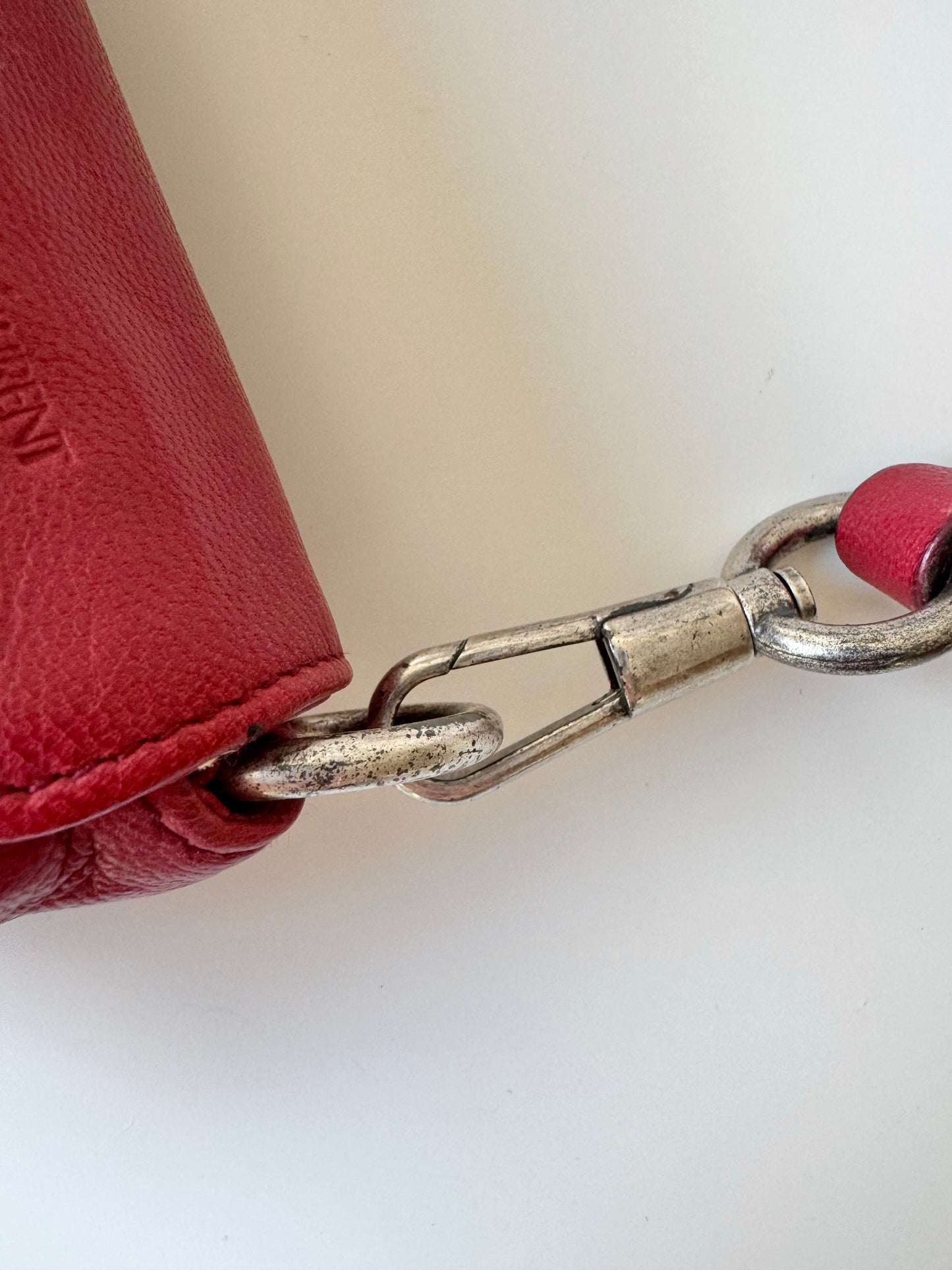 Vintage YSL Mini Nadja Leather Bag in Red