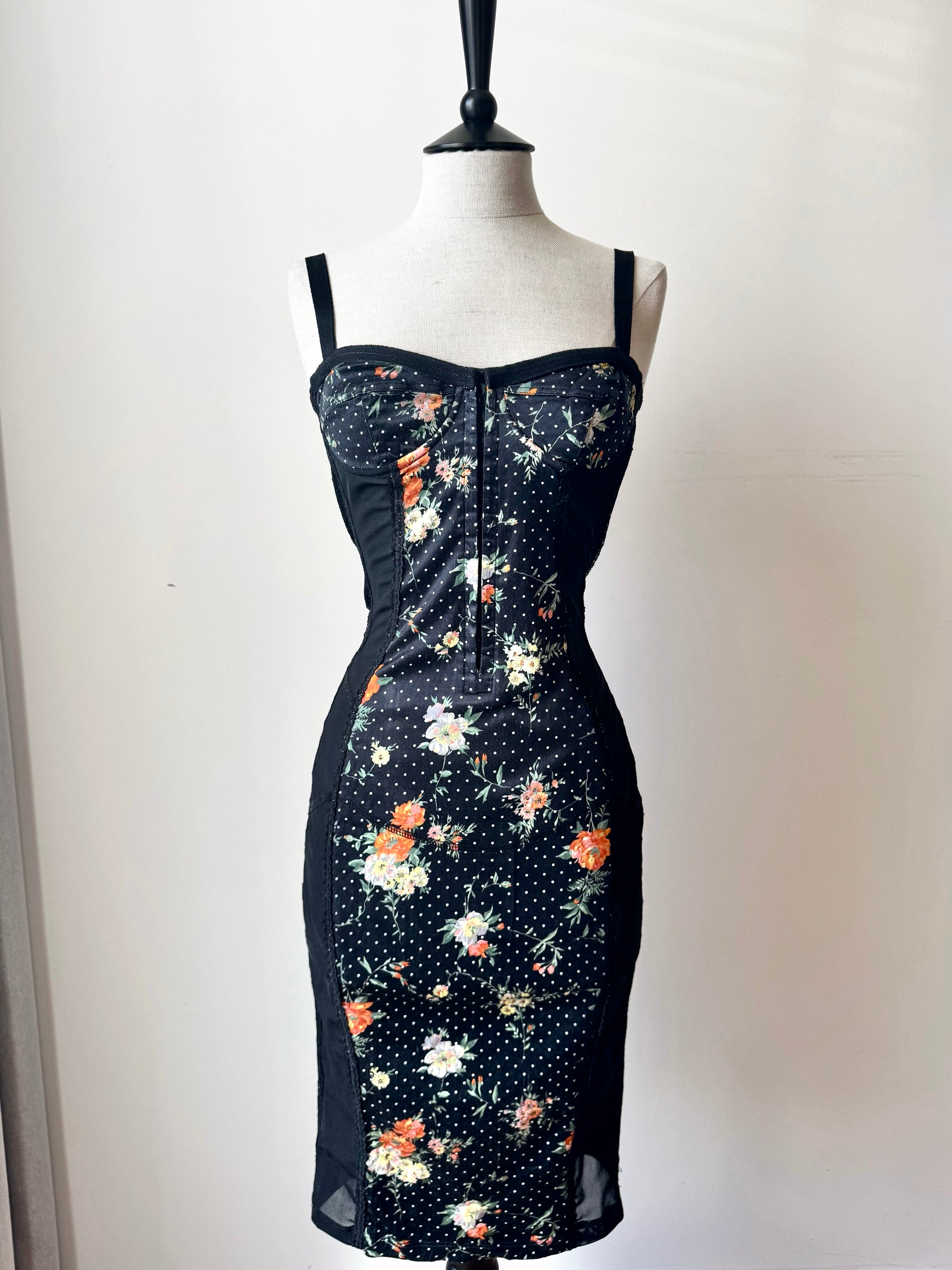 dolce and gabbana corset dress vintage Dolce and Gabbana "Vintage" Limited Edition Black Bustier Corset Dress Featherstone Vintage