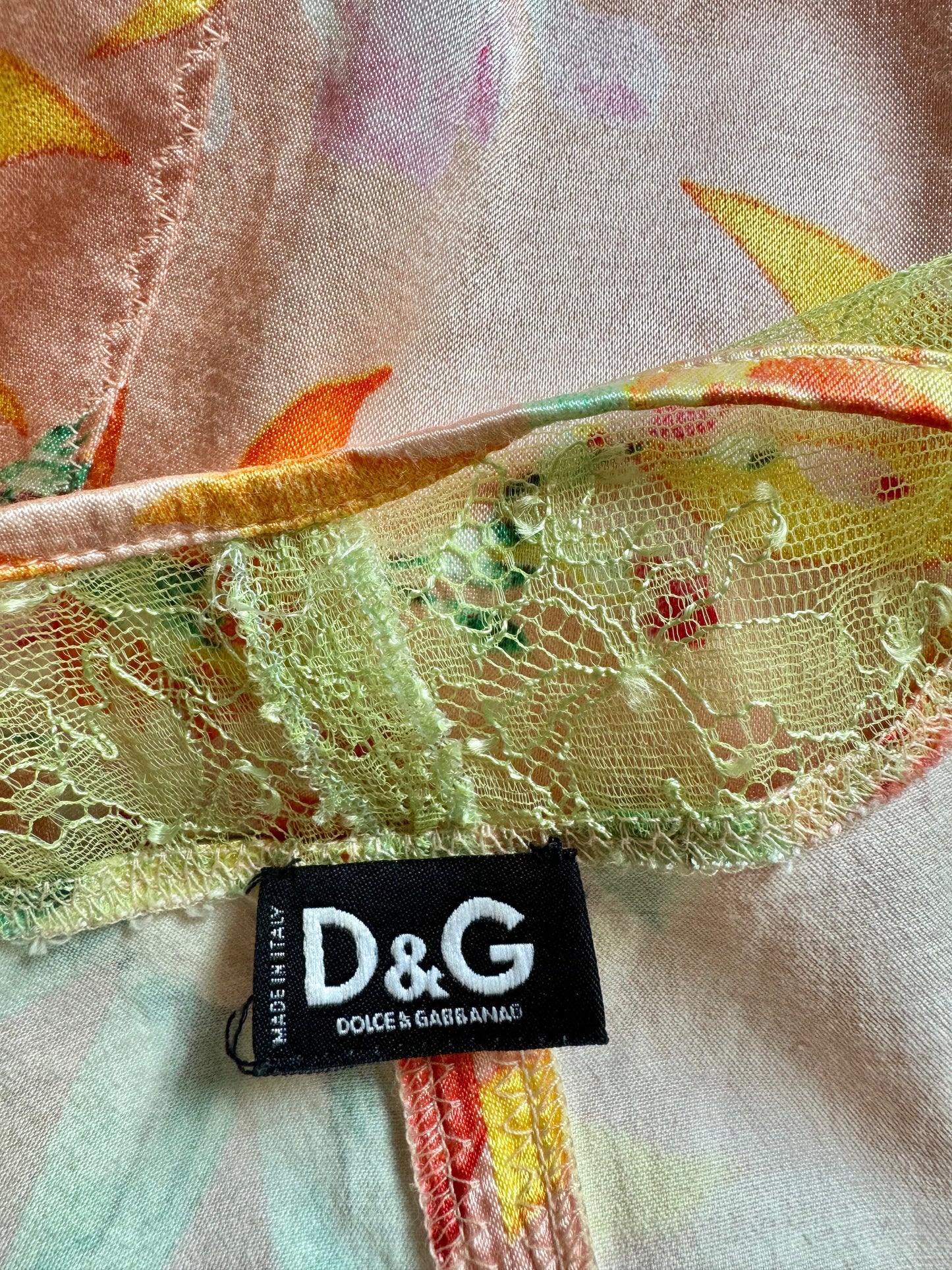 ICONIC Dolce Gabbana D&G S/S 2005 Tropical Peach Coral Dress (S and XS)
