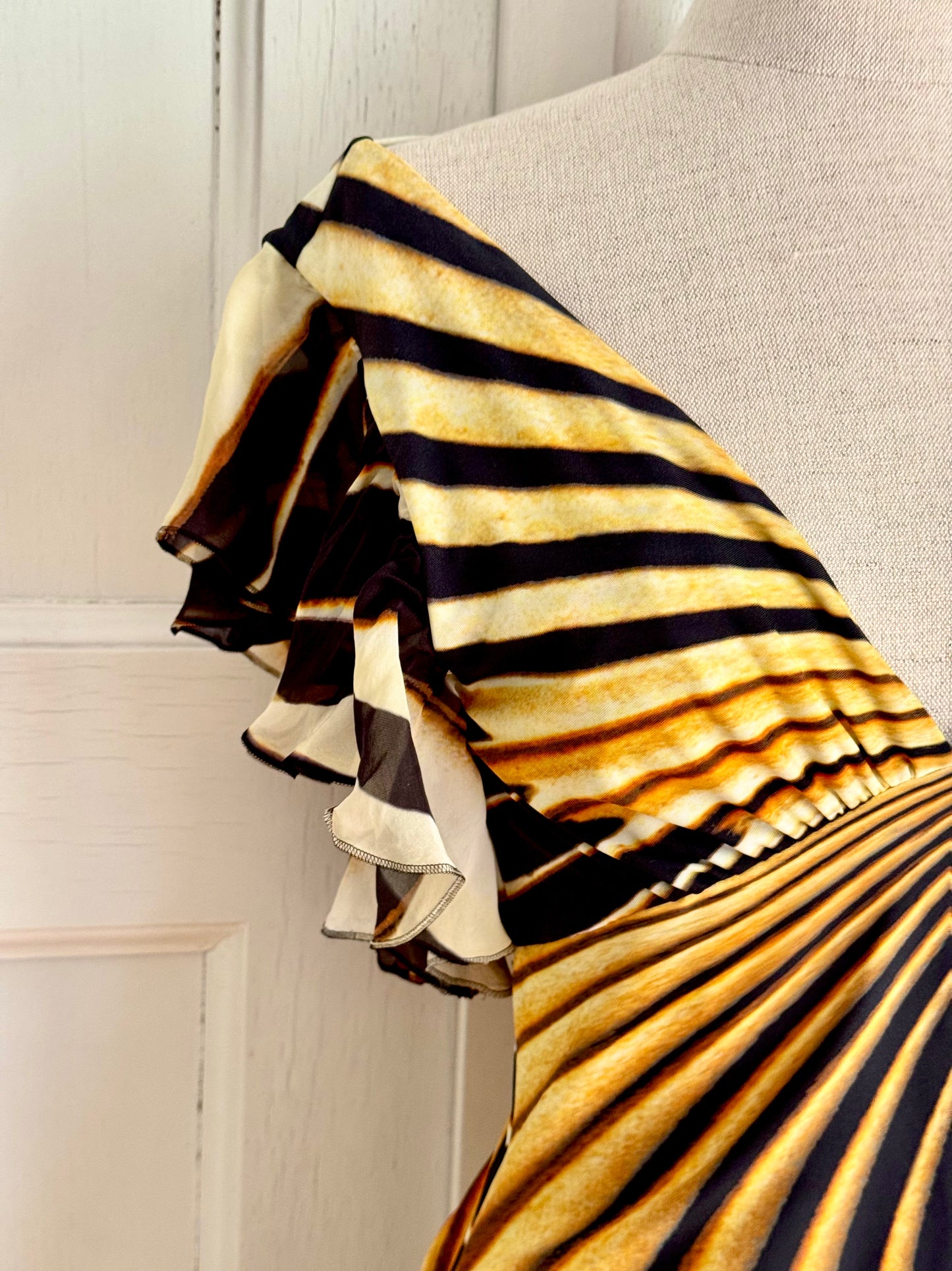 ICONIC Runway Roberto Cavalli S/S 2007 Ray Of Sun Mini Butterfly Dress (S and M)