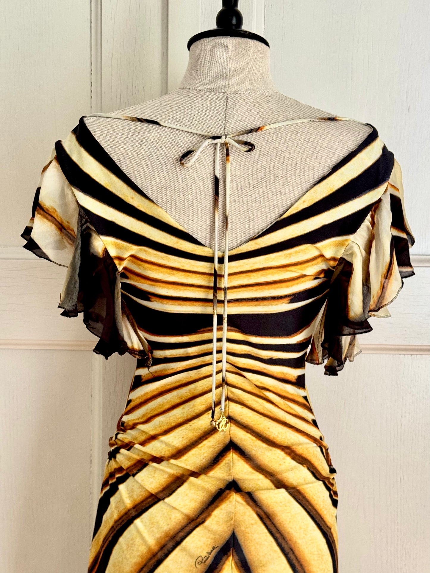 ICONIC Runway Roberto Cavalli S/S 2007 Ray Of Sun Mini Butterfly Dress (S and M)