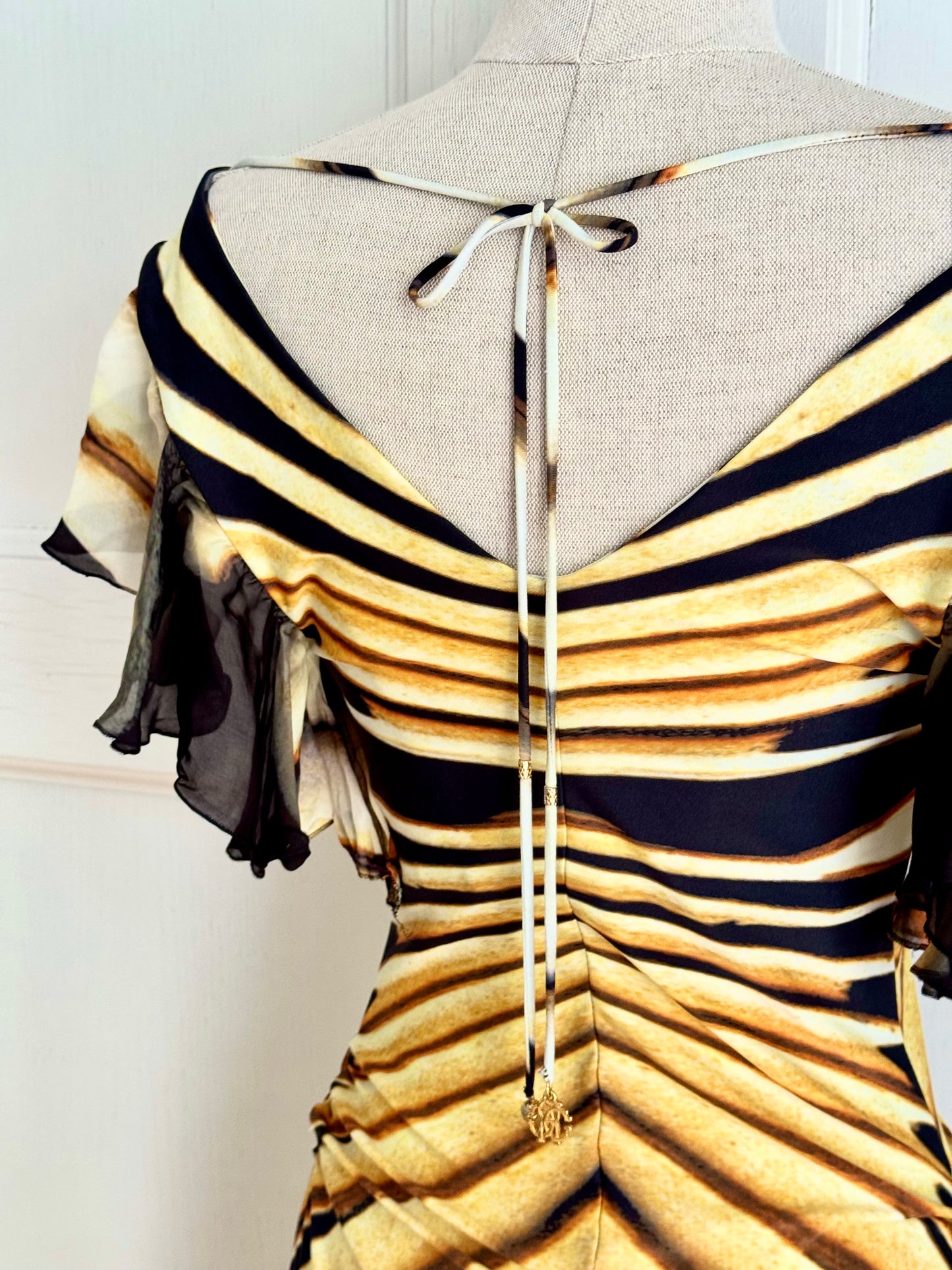 ICONIC Runway Roberto Cavalli S/S 2007 Ray Of Sun Mini Butterfly Dress (S and M)