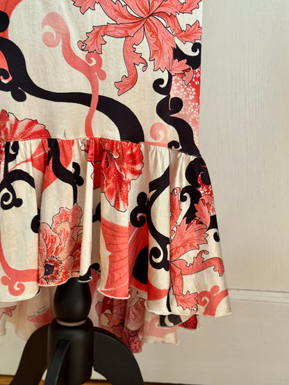 Just Cavalli Coral and Red S/S 2004 Mermaid Dress (L / IT 44)