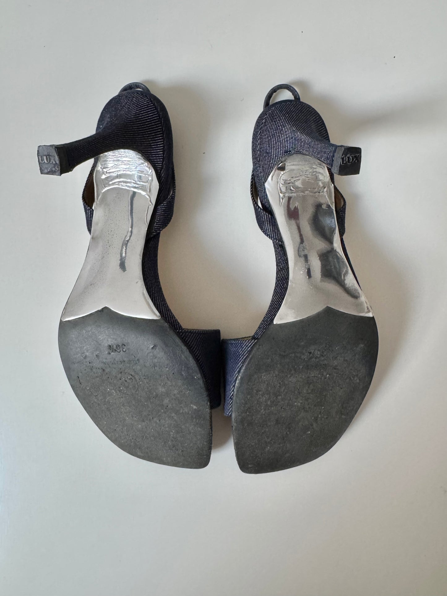 Chanel Denim CC Slingback Heels by Karl Lagerfeld (EU 36,5-37)