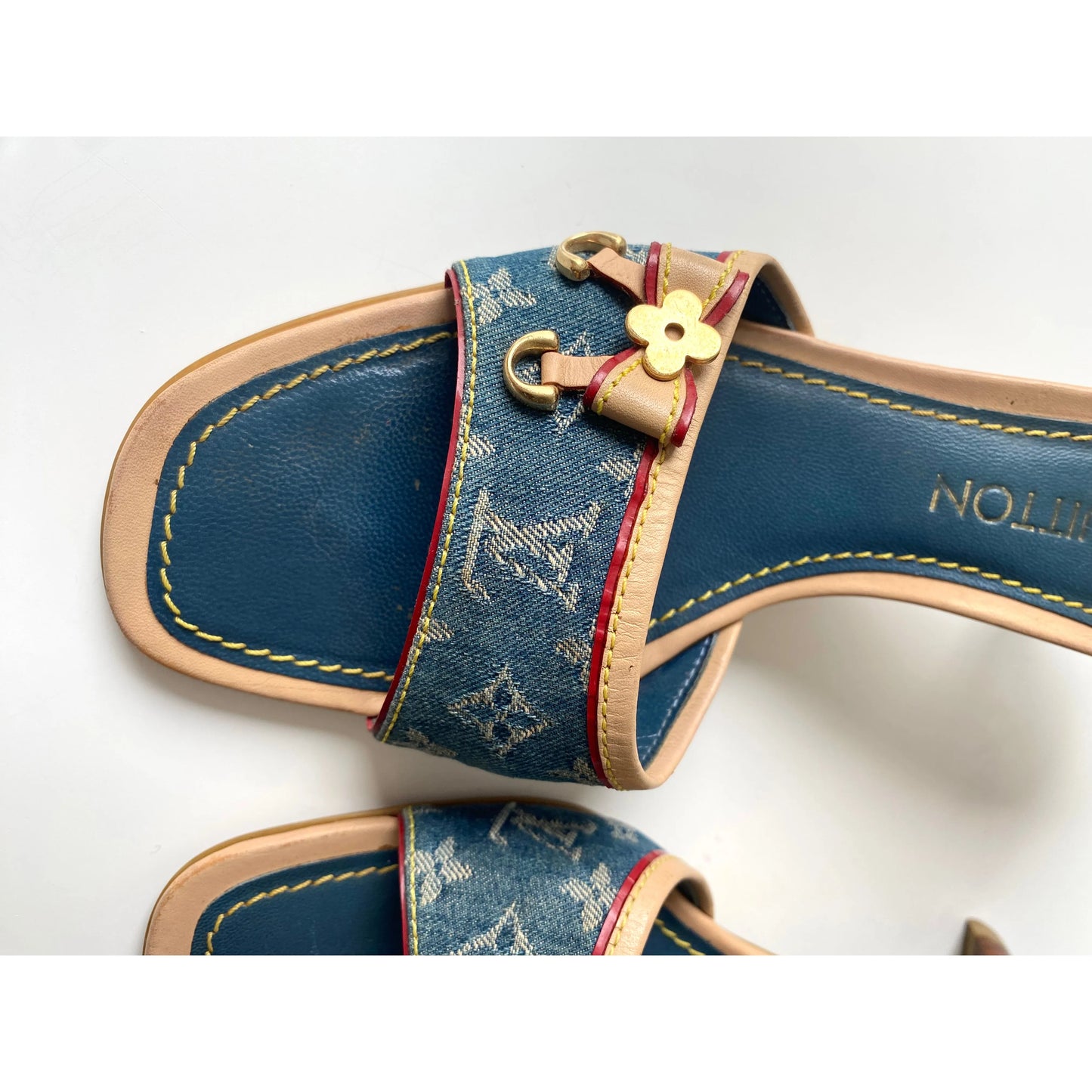 Louis Vuitton Denim Monogram Mules (EU 36)