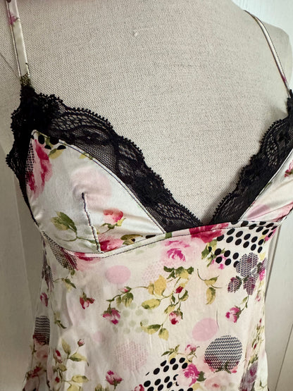 ICONIC Christian Dior by John Galliano S/S 2004 Flowers and Polka Dot Silk Top (S-XS)