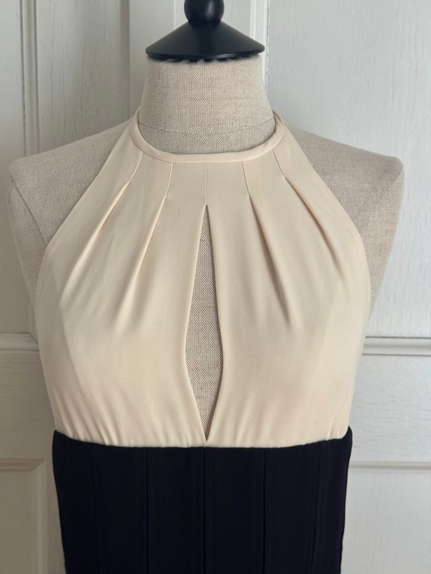 Chanel 2015 S/S by Karl Lagerfeld Bi-Color Silk Dress (XS-S)