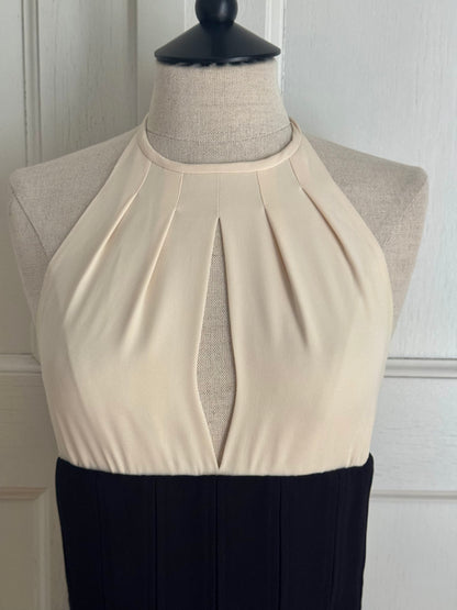 Chanel 2015 S/S by Karl Lagerfeld Bi-Color Silk Dress (XS-S)