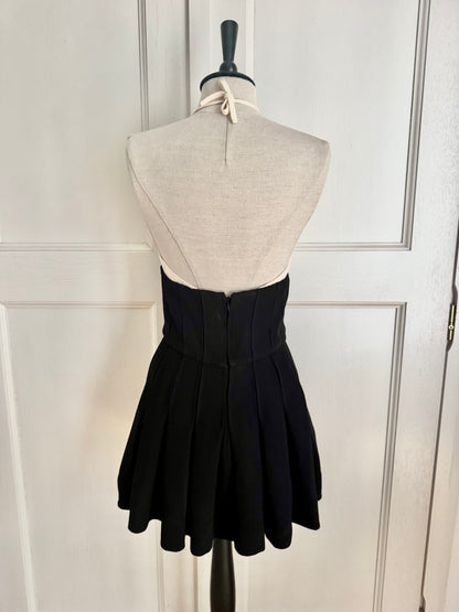 Chanel 2015 S/S by Karl Lagerfeld Bi-Color Silk Dress (XS-S)