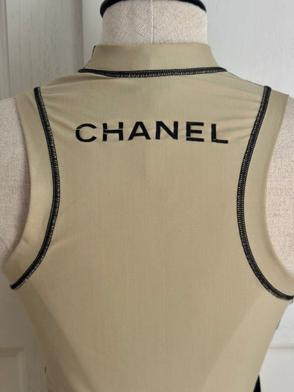 ICONIC Chanel CC 2003 Sport Beige Turtle Neck Top (S)