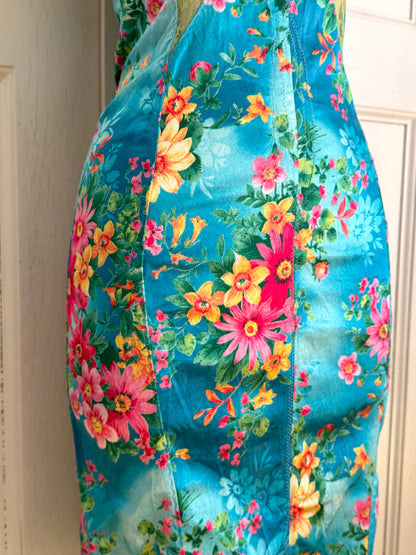 ICONIC Dolce Gabbana D&G S/S 2005 Tropical Turquoise Dress (S-M)