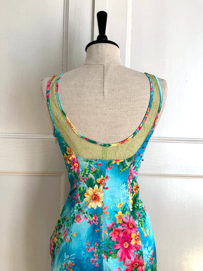 ICONIC Dolce Gabbana D&G S/S 2005 Tropical Turquoise Dress (S-M)