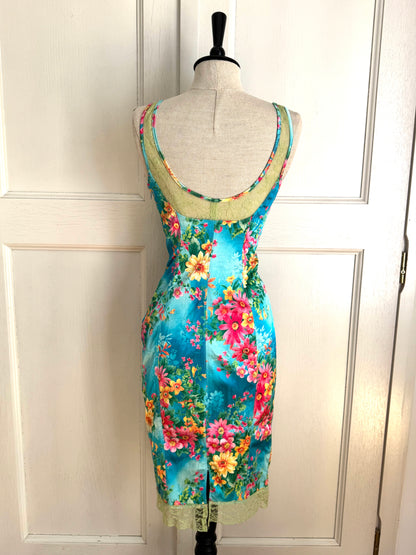 ICONIC Dolce Gabbana D&G S/S 2005 Tropical Turquoise Dress (S-M)