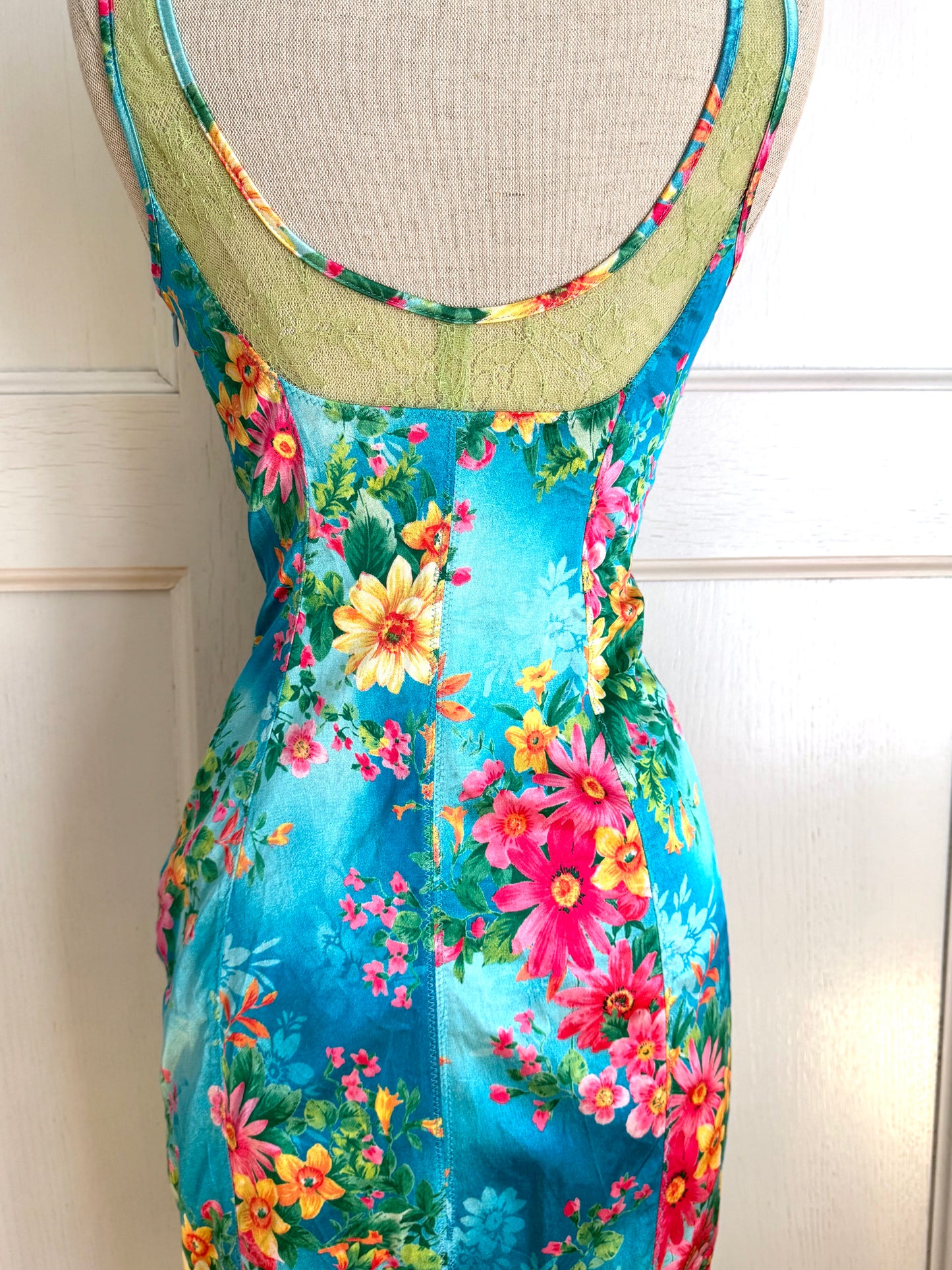 ICONIC Dolce Gabbana D&G S/S 2005 Tropical Turquoise Dress (S-M)