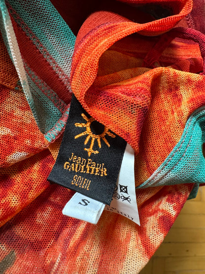 Jean Paul Gaultier JPG Solei Sunset Mesh Maxi Dress (S)