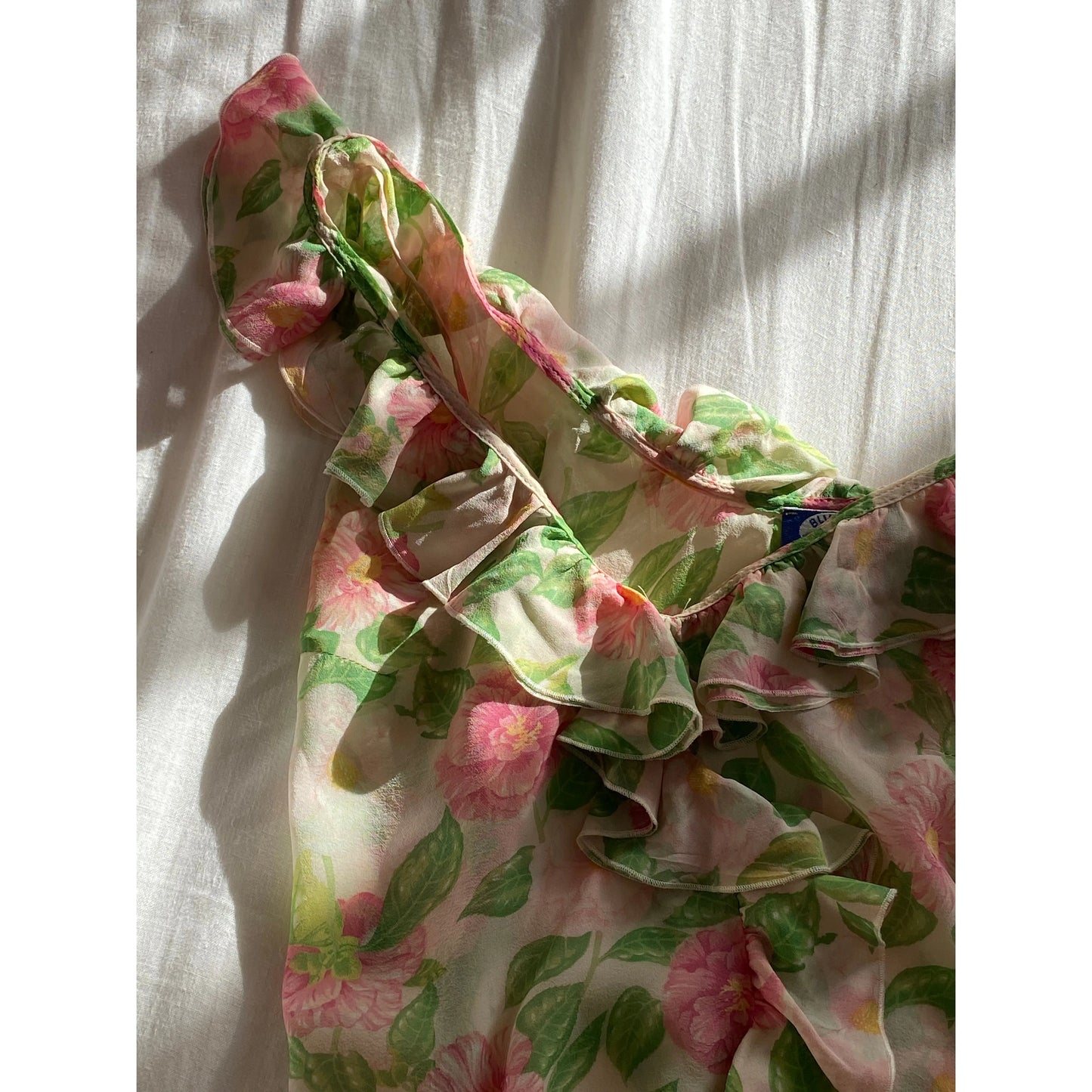 Blumarine Blugirl RUNWAY Silk Floral Dress with Ruffles (S and XS)