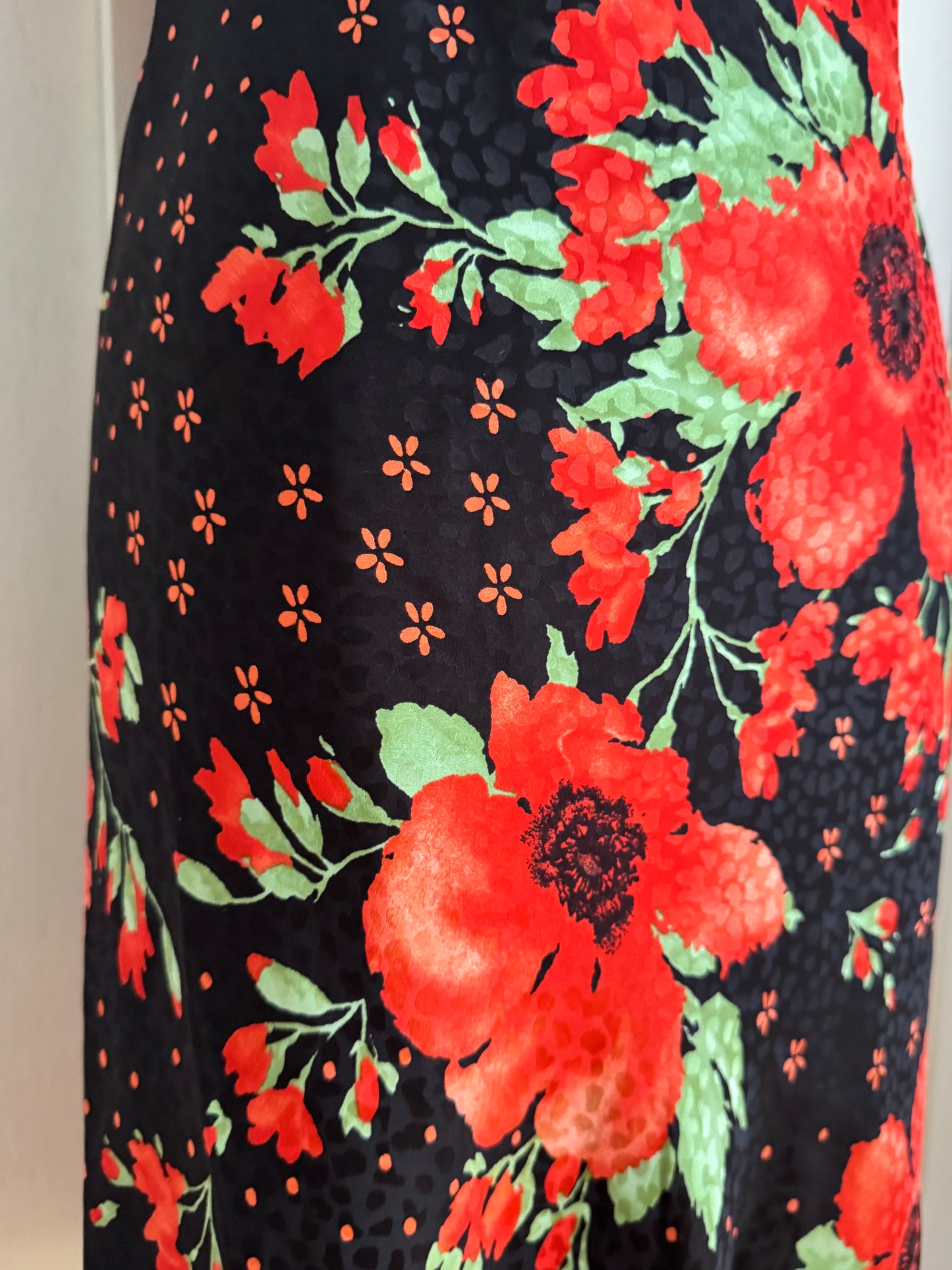 ICONIC Dolce and Gabbana D&G Poppy Silk Dress (L)
